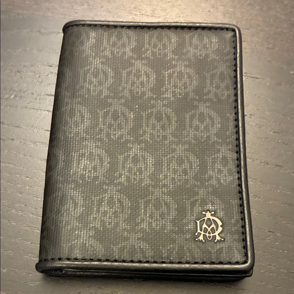Dunhill Black Monogram Card Holder Wallet 👝*like new